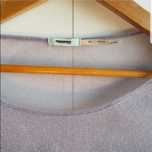 UO KIMCHI BLUE XS Limelight Lilac Sheer Lace Top XS - Picture 4 of 5